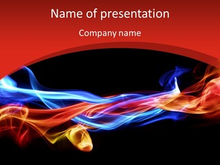 Flowing Blue Smoke PowerPoint Template