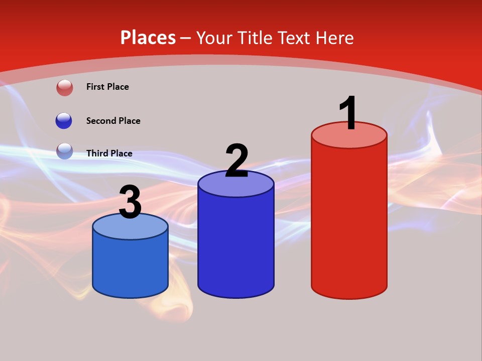 Flowing Blue Smoke PowerPoint Template