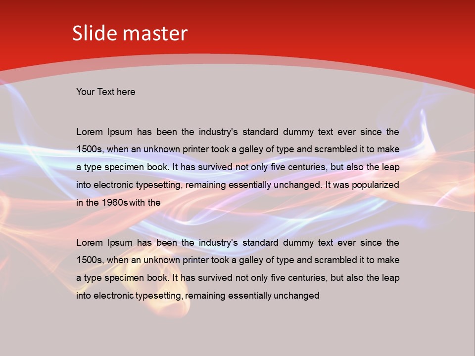 Flowing Blue Smoke PowerPoint Template