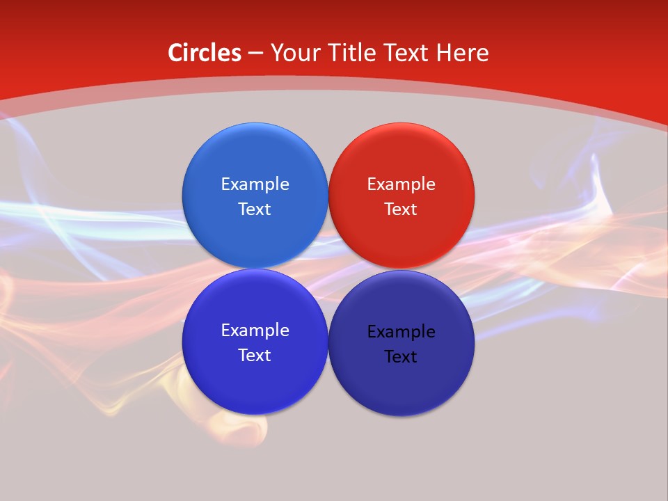 Flowing Blue Smoke PowerPoint Template