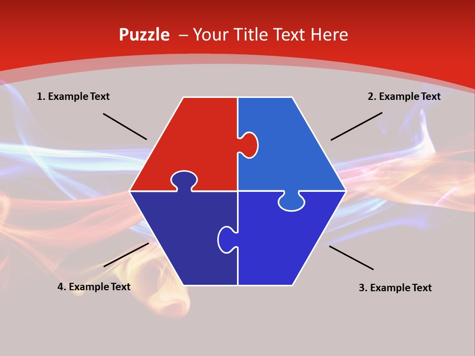 Flowing Blue Smoke PowerPoint Template