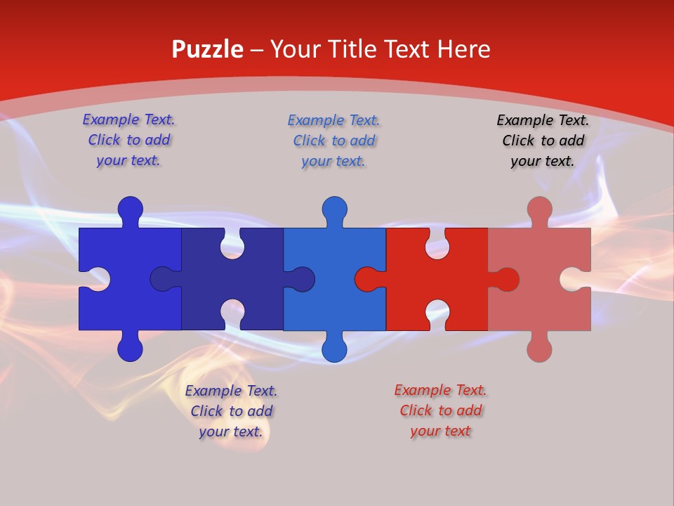 Flowing Blue Smoke PowerPoint Template