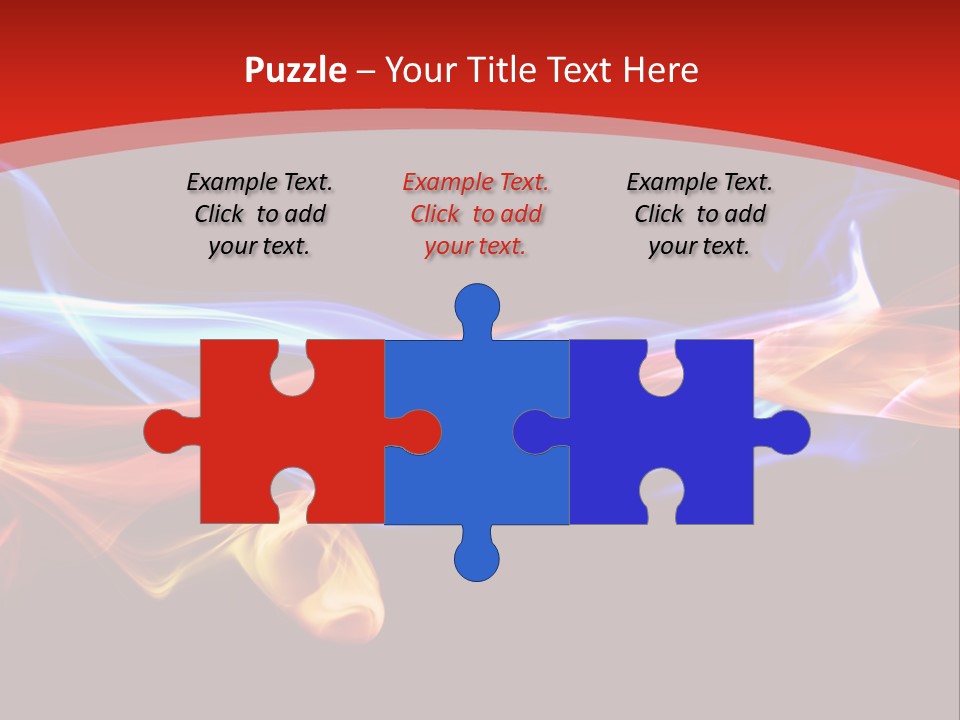 Flowing Blue Smoke PowerPoint Template