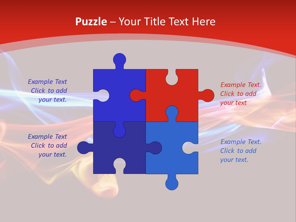 Flowing Blue Smoke PowerPoint Template