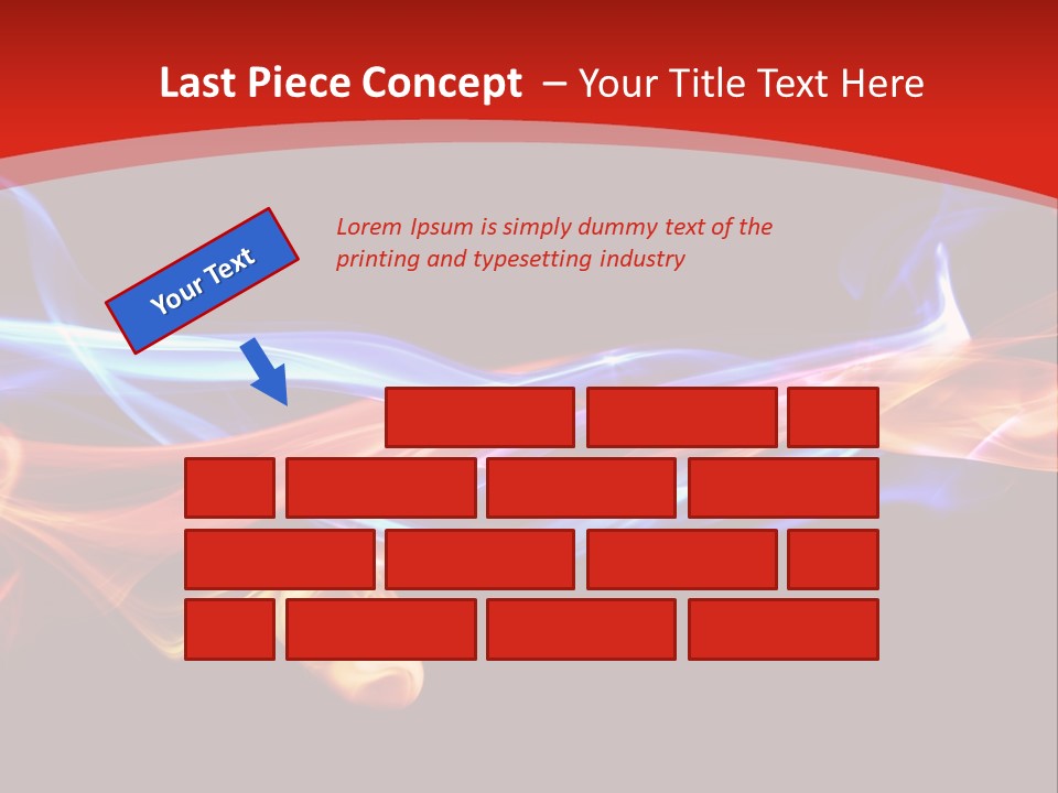 Flowing Blue Smoke PowerPoint Template