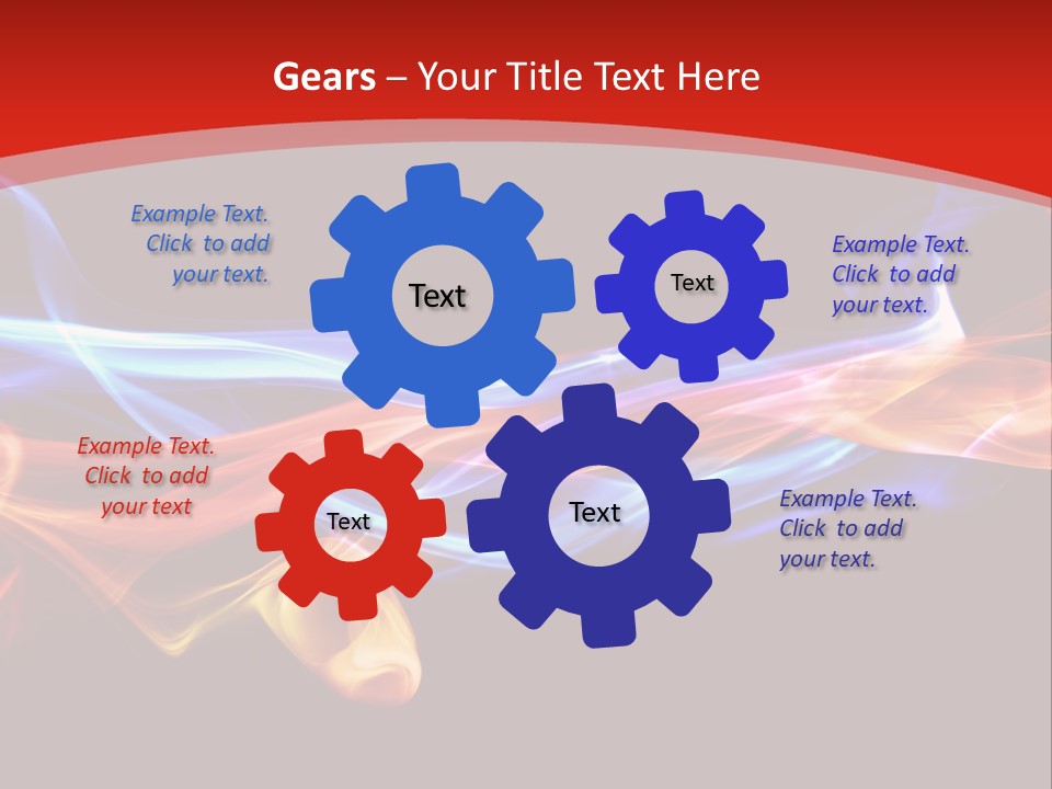 Flowing Blue Smoke PowerPoint Template