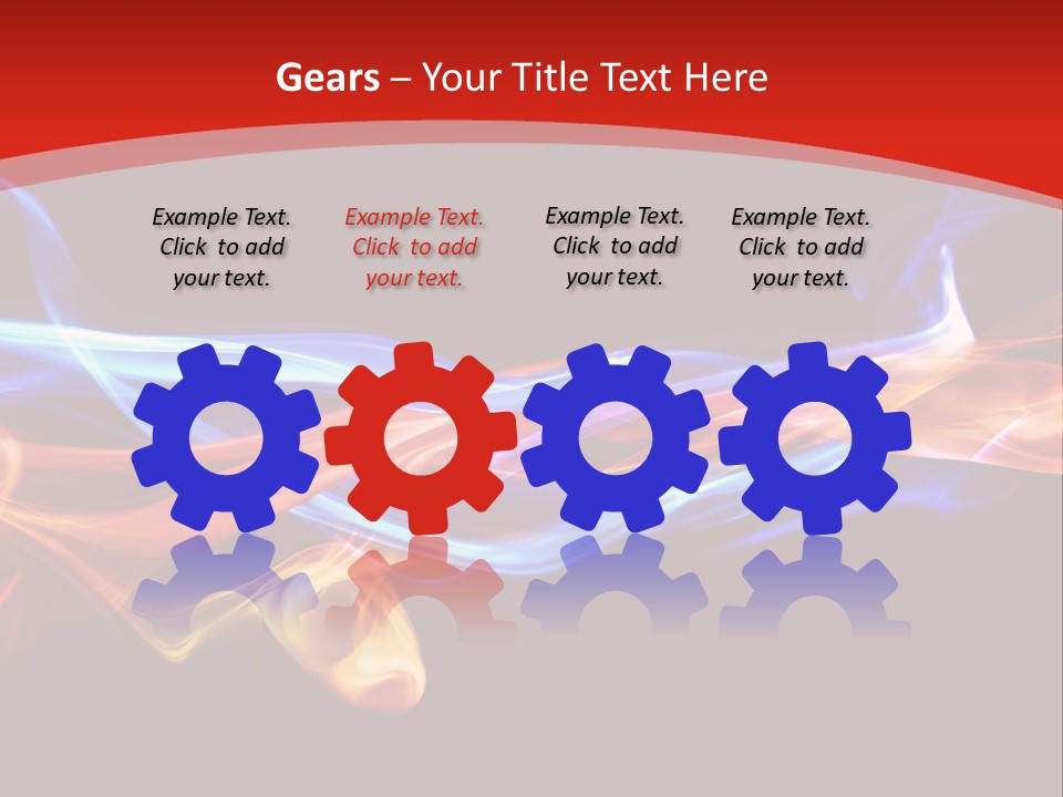 Flowing Blue Smoke PowerPoint Template