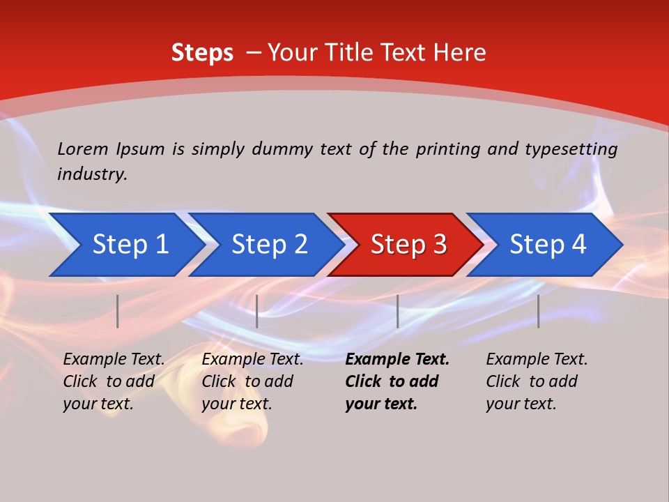 Flowing Blue Smoke PowerPoint Template