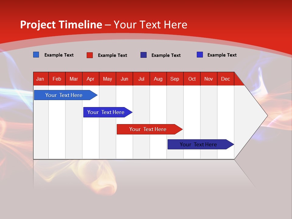 Flowing Blue Smoke PowerPoint Template