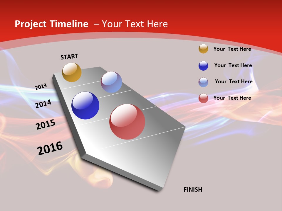 Flowing Blue Smoke PowerPoint Template