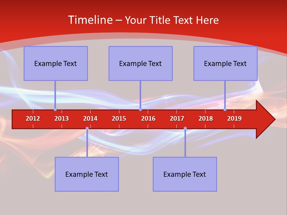 Flowing Blue Smoke PowerPoint Template
