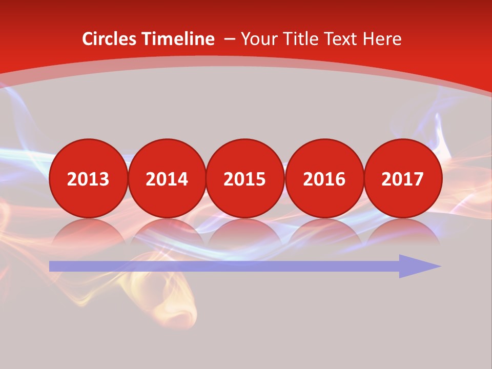 Flowing Blue Smoke PowerPoint Template