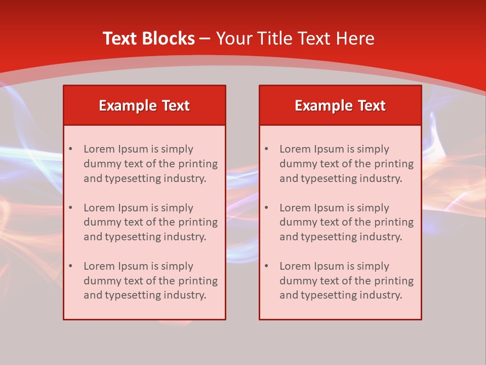 Flowing Blue Smoke PowerPoint Template