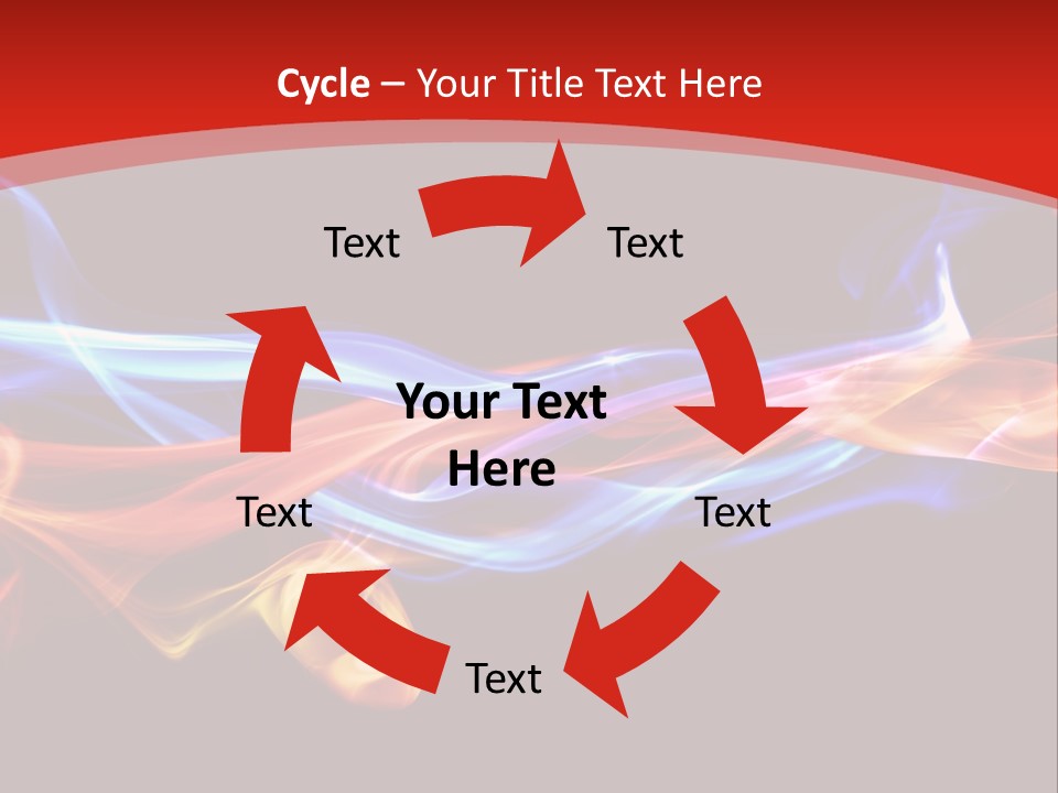 Flowing Blue Smoke PowerPoint Template