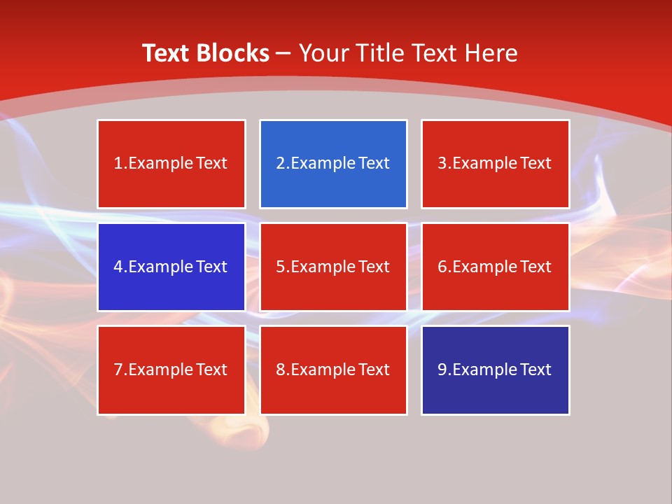 Flowing Blue Smoke PowerPoint Template