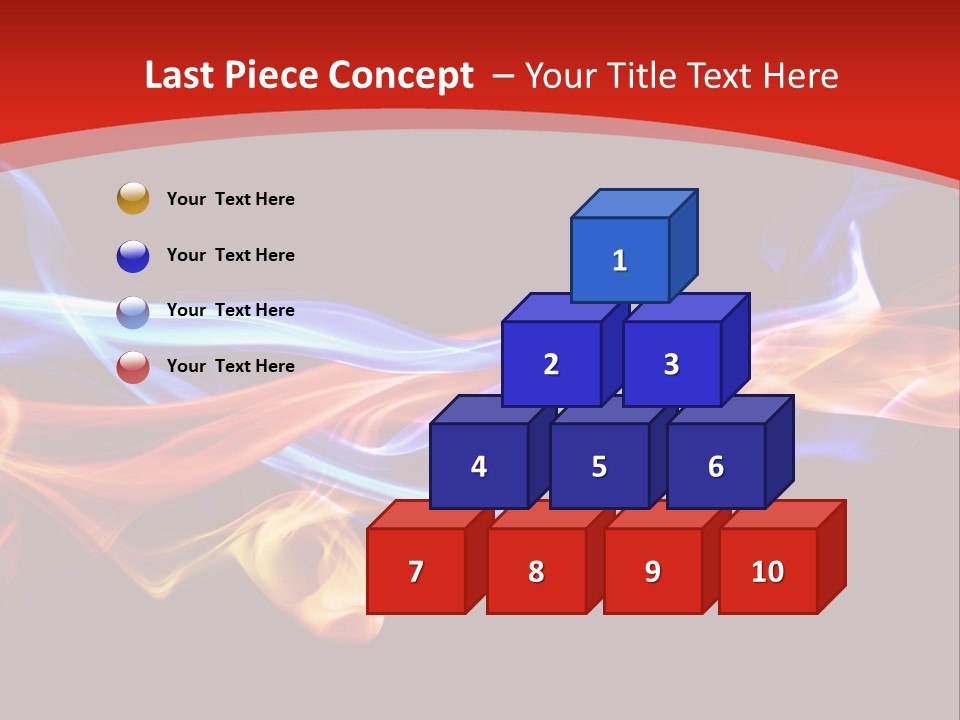 Flowing Blue Smoke PowerPoint Template