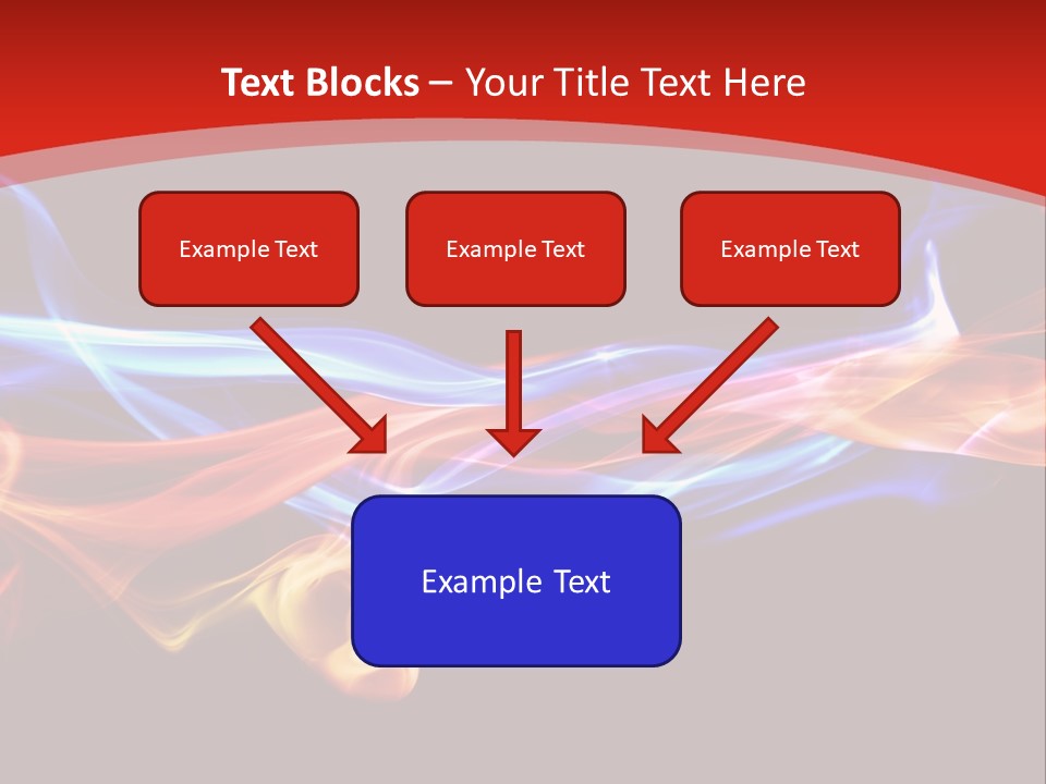 Flowing Blue Smoke PowerPoint Template