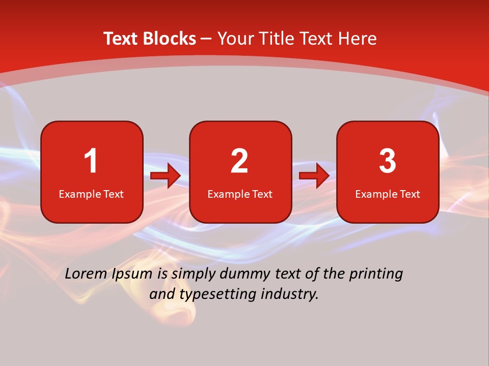 Flowing Blue Smoke PowerPoint Template