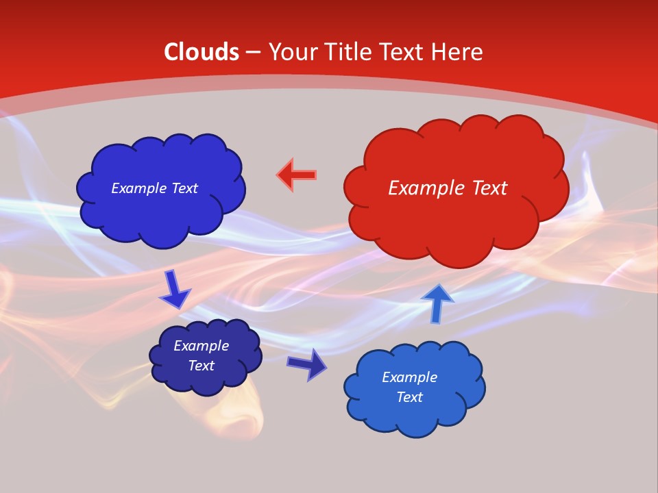 Flowing Blue Smoke PowerPoint Template
