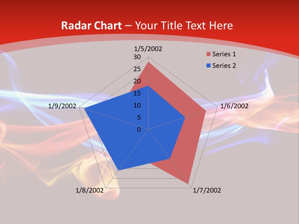 Flowing Blue Smoke PowerPoint Template