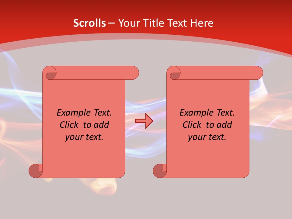 Flowing Blue Smoke PowerPoint Template