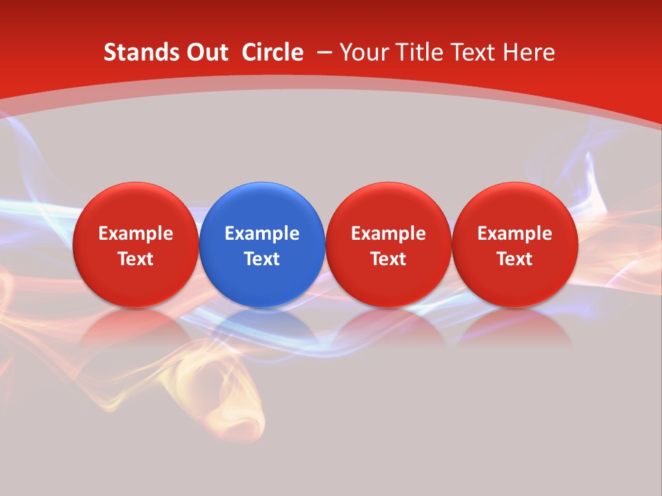 Flowing Blue Smoke PowerPoint Template