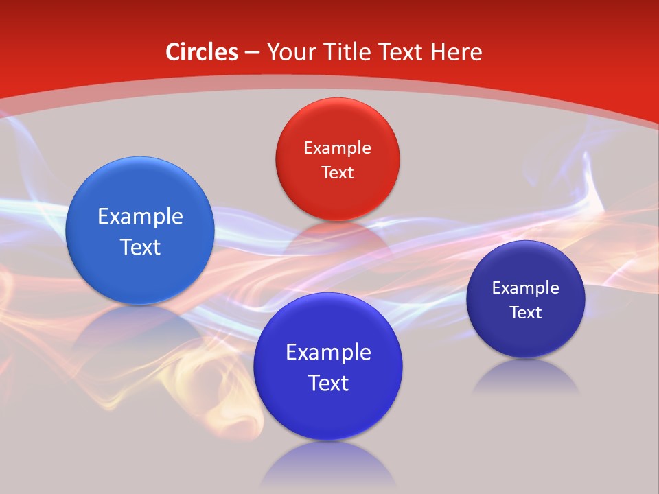 Flowing Blue Smoke PowerPoint Template