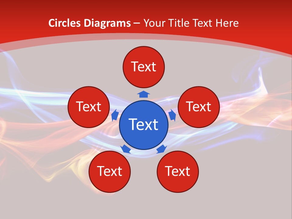 Flowing Blue Smoke PowerPoint Template