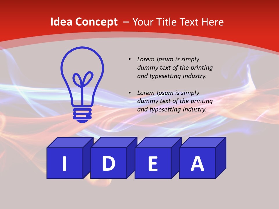 Flowing Blue Smoke PowerPoint Template