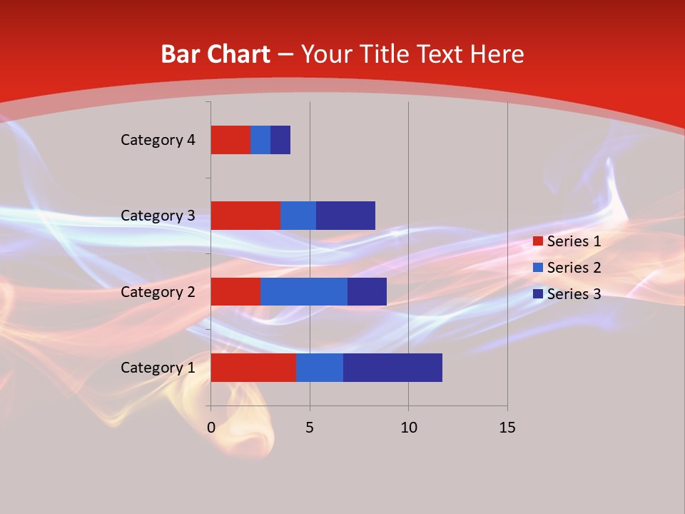 Flowing Blue Smoke PowerPoint Template