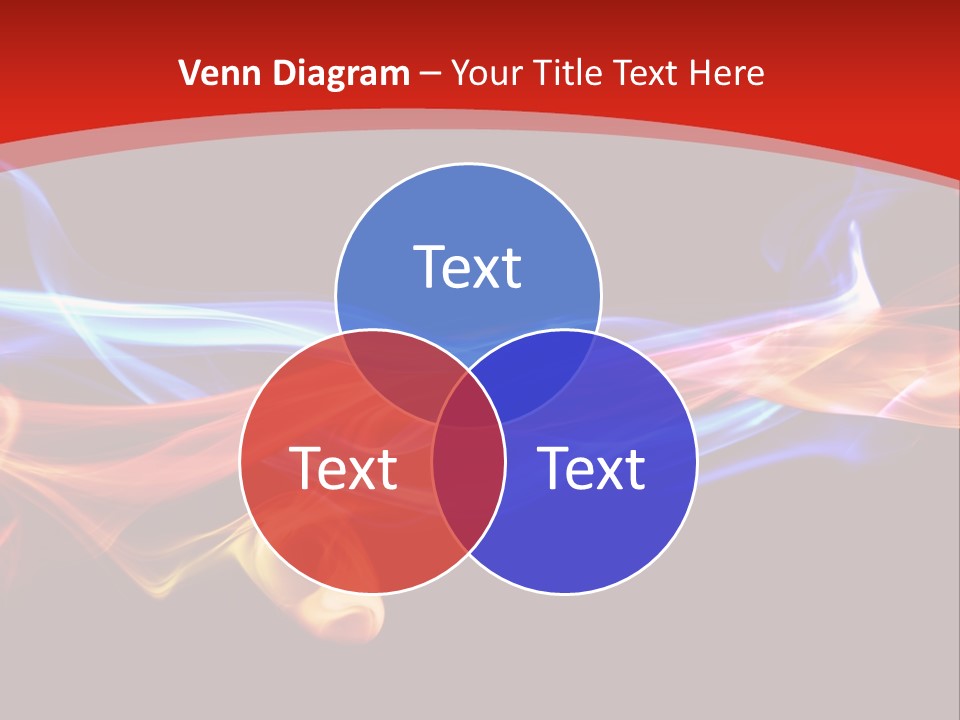 Flowing Blue Smoke PowerPoint Template