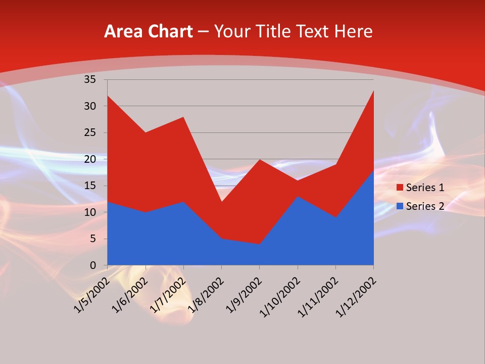 Flowing Blue Smoke PowerPoint Template