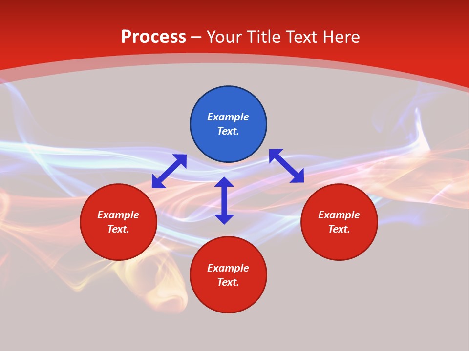 Flowing Blue Smoke PowerPoint Template