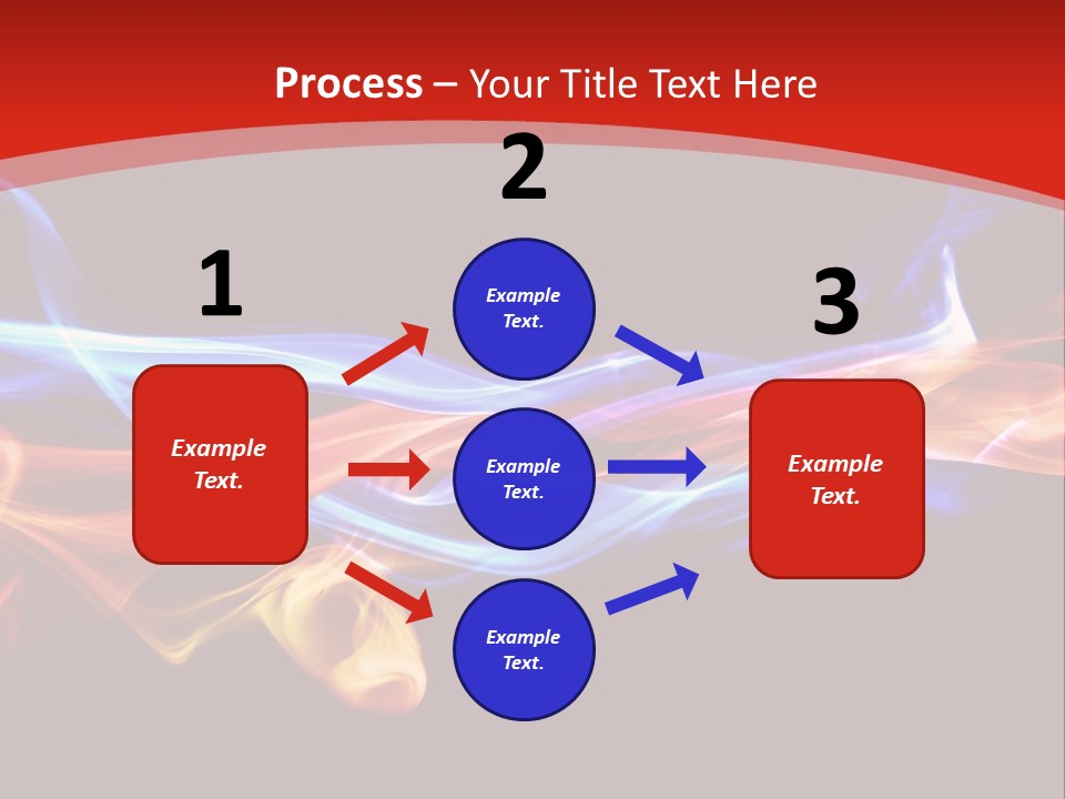 Flowing Blue Smoke PowerPoint Template