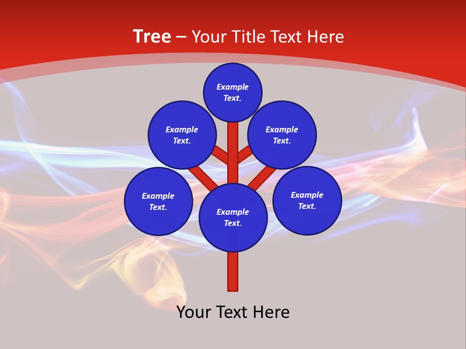 Flowing Blue Smoke PowerPoint Template