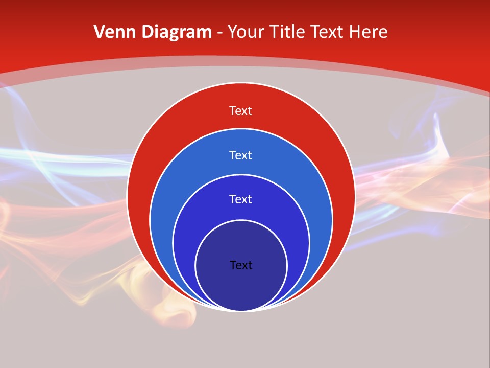 Flowing Blue Smoke PowerPoint Template