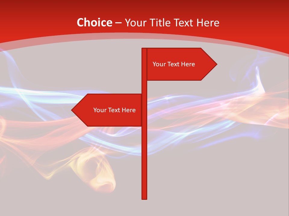 Flowing Blue Smoke PowerPoint Template