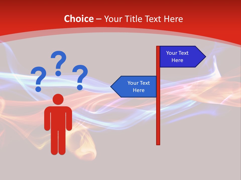 Flowing Blue Smoke PowerPoint Template