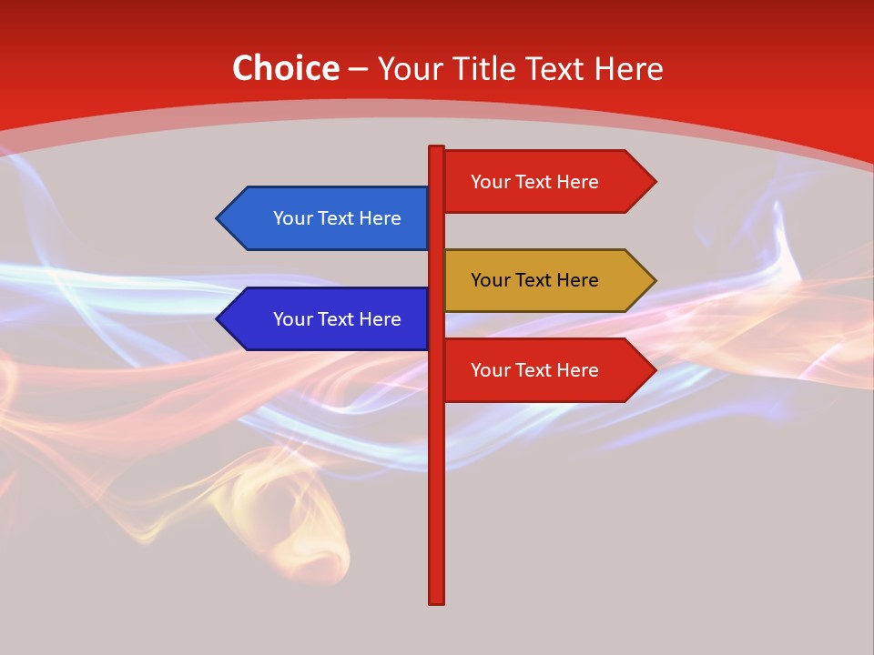 Flowing Blue Smoke PowerPoint Template