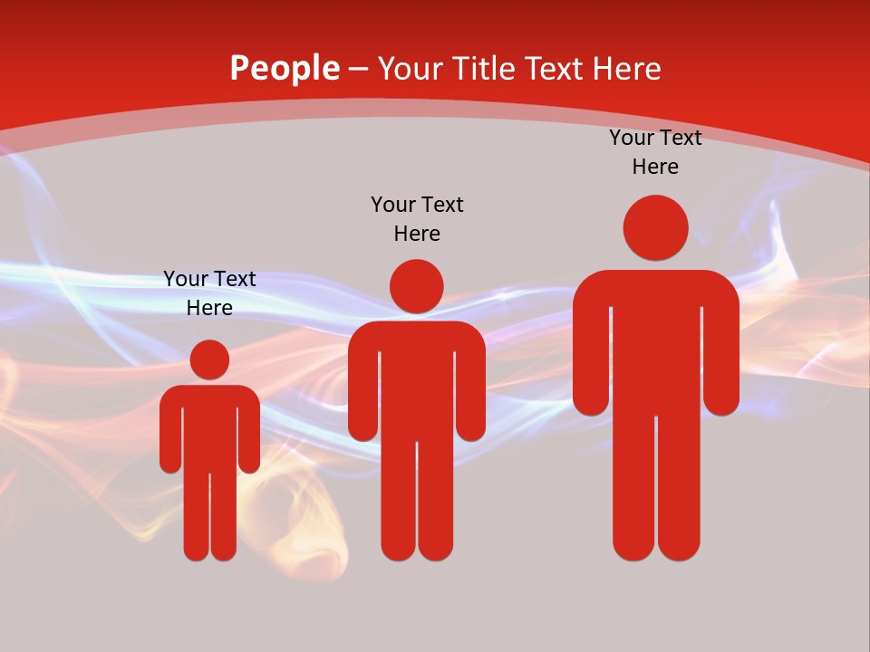 Flowing Blue Smoke PowerPoint Template