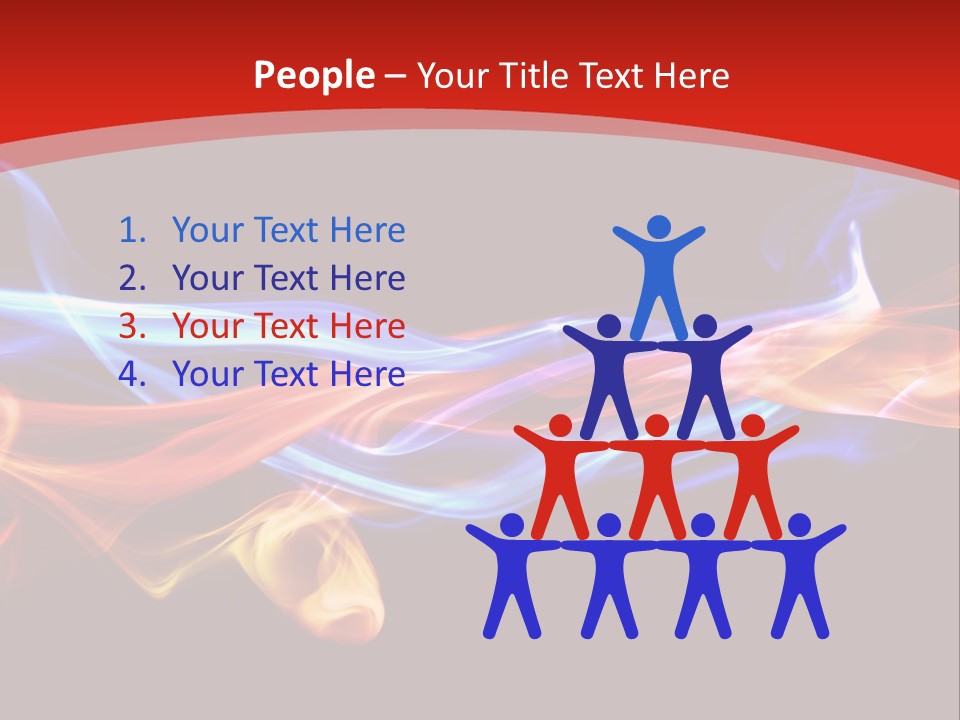 Flowing Blue Smoke PowerPoint Template