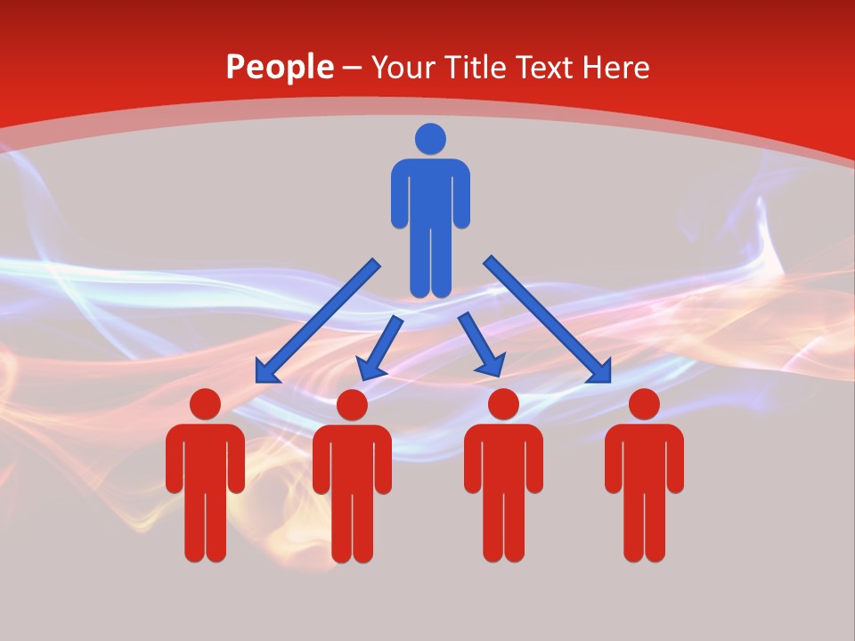 Flowing Blue Smoke PowerPoint Template