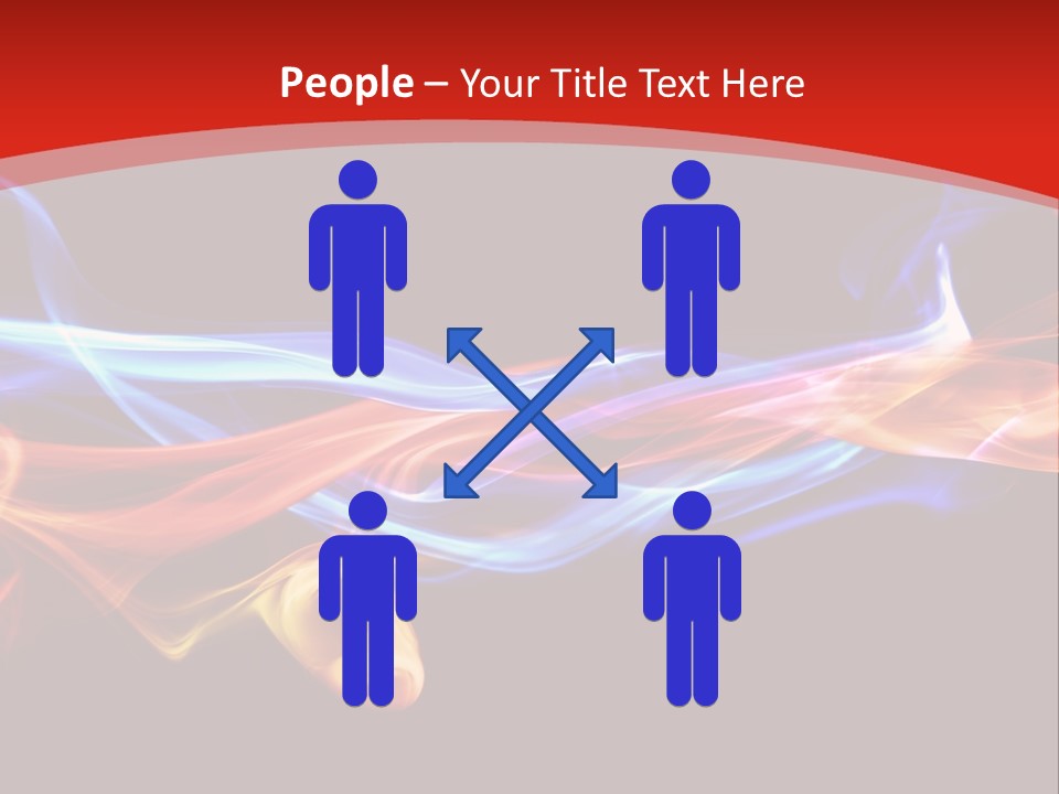 Flowing Blue Smoke PowerPoint Template