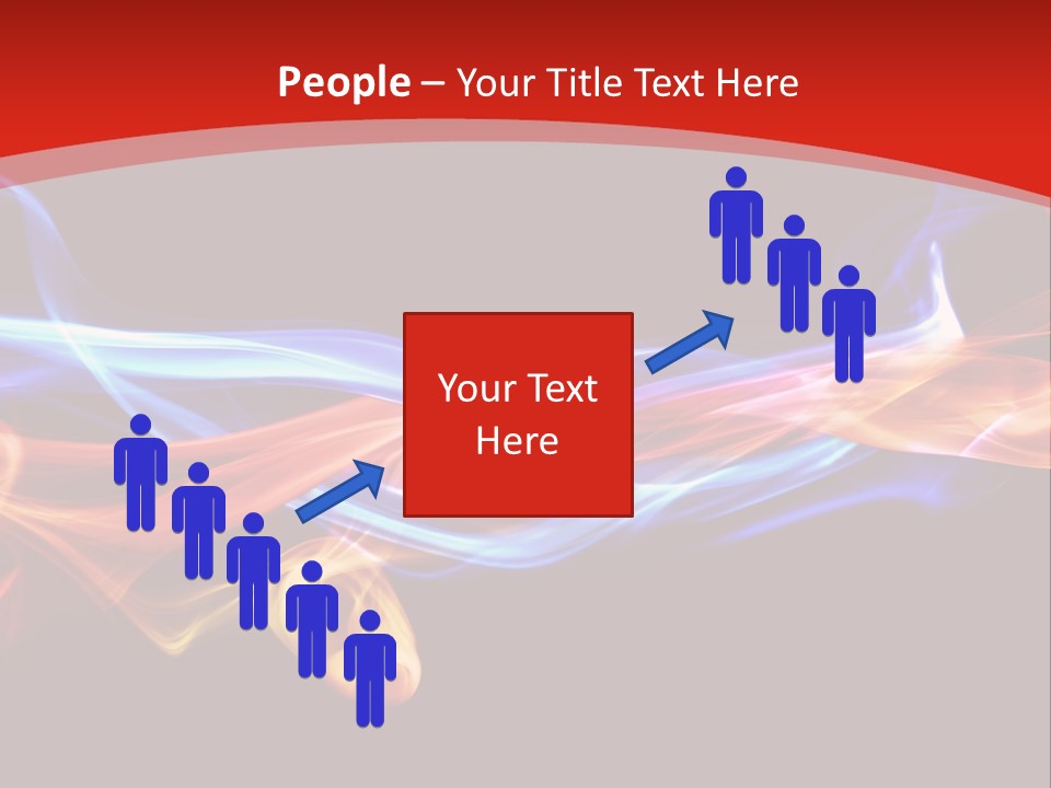 Flowing Blue Smoke PowerPoint Template