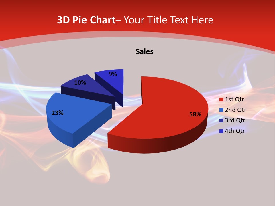 Flowing Blue Smoke PowerPoint Template