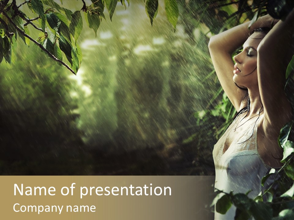 Portrait Looking Fresh PowerPoint Template