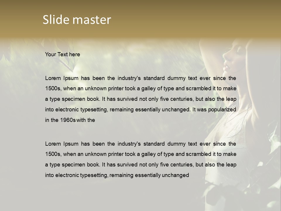 Portrait Looking Fresh PowerPoint Template