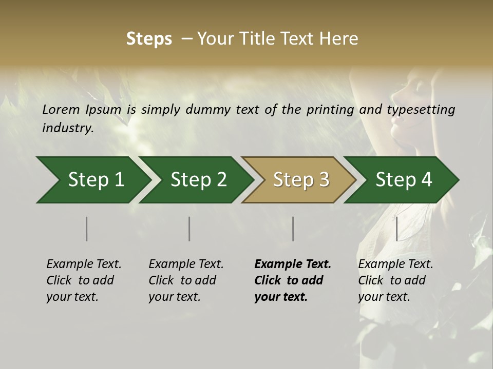 Portrait Looking Fresh PowerPoint Template