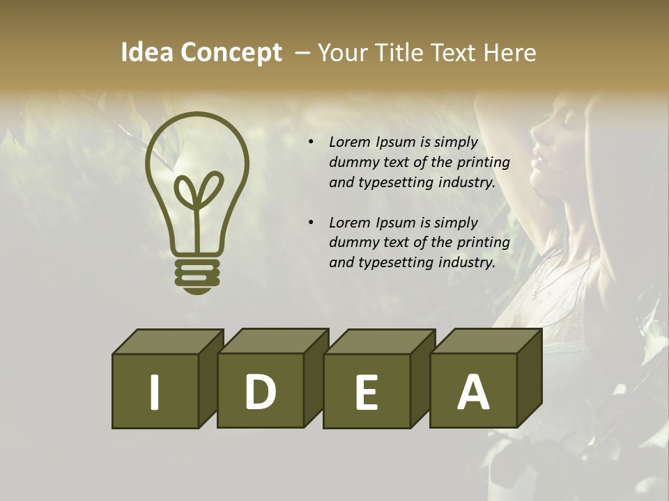 Portrait Looking Fresh PowerPoint Template