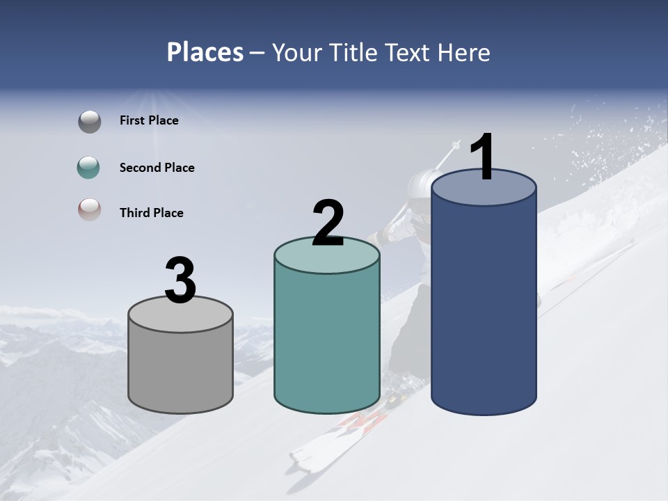 Skiing Schweiz Helmet PowerPoint Template